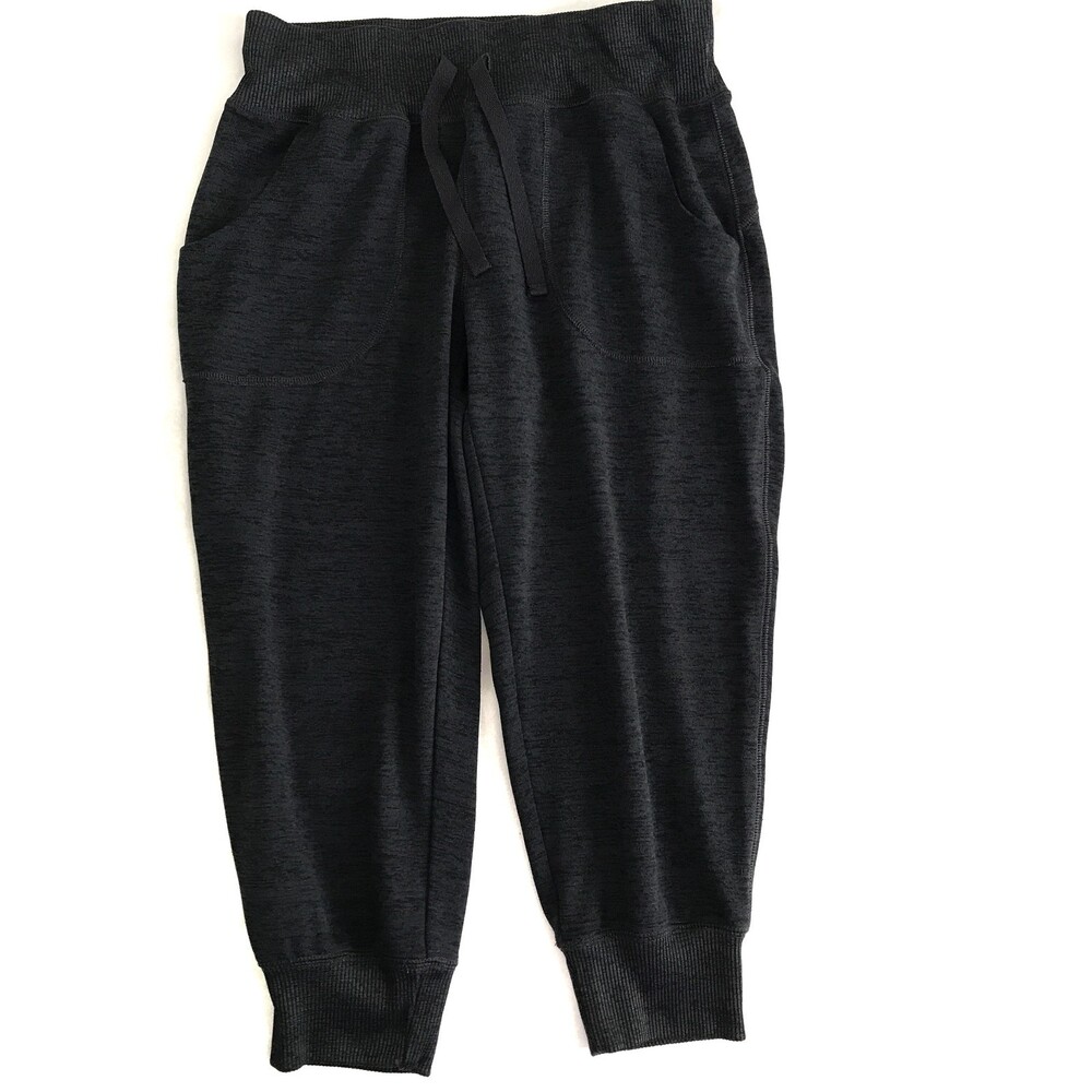 SOLD!!  Xersion Relaxed Small Black Elastic Drawstring Stretch Cropped Joggers